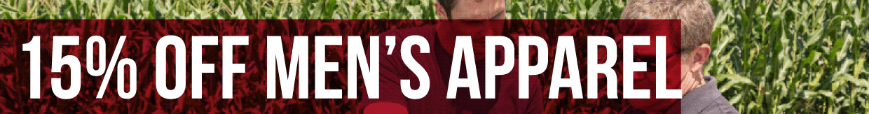 15% OFF Men's apparel